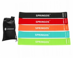 Резинка для фитнеса и спорта (лента-эспандер) Springos Mini Power Band, 5 шт по 1-25 кг (PB0012)