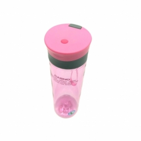 Пляшка для води CASNO 600 мл KXN-1145 Рожева + пластиковий вінчик - Фото №5
