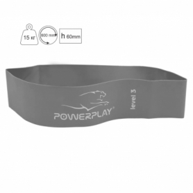 Распродажа*! Резинка для фитнеса PowerPlay 4140 Level 3, 15 кг (PP_4140_Grey)