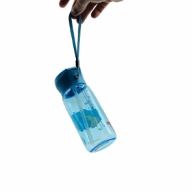 Пляшка для води CASNO 400 мл KXN-1195 Сіра (дельфін) з соломинкою - Фото №5