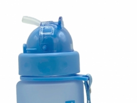 Пляшка для води CASNO 400 мл MX-5028 More Love Блакитна з соломинкою - Фото №3