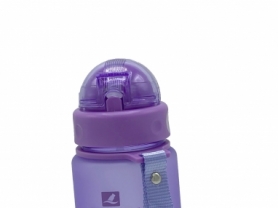 Пляшка для води CASNO 400 мл MX-5028 More Love Фіолетова з соломинкою - Фото №4