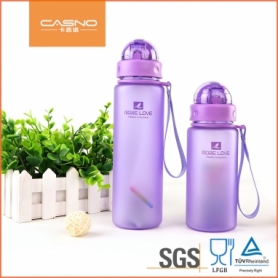 Пляшка для води CASNO 400 мл MX-5028 More Love Фіолетова з соломинкою - Фото №5