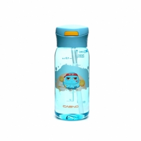 Пляшка для води CASNO 400 мл KXN-1195 Синя (восьминіг) з соломинкою - Фото №2