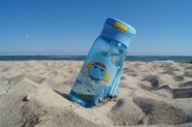 Пляшка для води CASNO 400 мл KXN-1195 Синя (восьминіг) з соломинкою - Фото №5