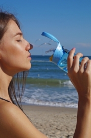 Пляшка для води CASNO 400 мл KXN-1195 Синя (восьминіг) з соломинкою - Фото №6