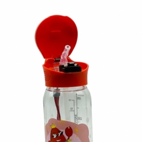 Пляшка для води CASNO 400 мл KXN-1195 Червона (краб) з соломинкою - Фото №4