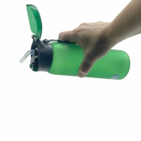Пляшка для води CASNO 600 мл KXN-1196 Зелена з соломинкою - Фото №2