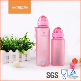 Пляшка для води CASNO 400 мл MX-5028 More Love Рожева з соломинкою - Фото №6