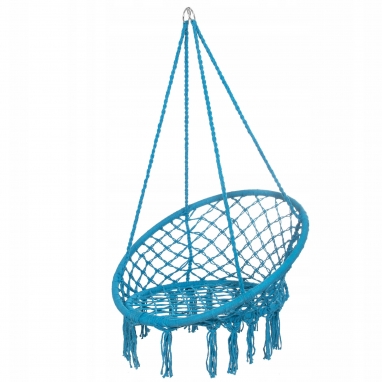 Кресло-качели подвесное (плетеное) Springos Blue (SPR0025)