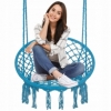 Кресло-качели подвесное (плетеное) Springos Blue (SPR0025) - Фото №10