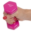 Гантель для фитнеса виниловая Zelart розовая, 1 кг (TA-2777-1_PNK) - Фото №2