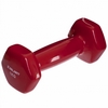 Гантель для фитнеса виниловая Zelart красная, 1 кг (TA-2777-1_RED)