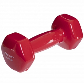 Гантель для фитнеса виниловая Zelart красная, 1,5 кг (TA-2777-1_5_RED)