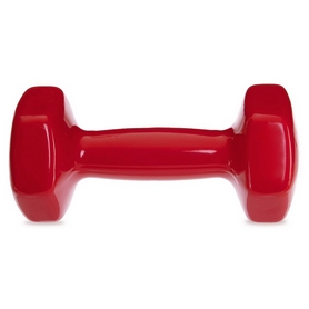 Гантель для фитнеса виниловая Zelart красная, 2 кг (TA-2777-2_RED) - Фото №2