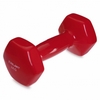 Гантель для фитнеса виниловая Zelart красная, 2 кг (TA-2777-2_RED)