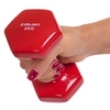 Гантель для фитнеса виниловая Zelart красная, 2 кг (TA-2777-2_RED) - Фото №3