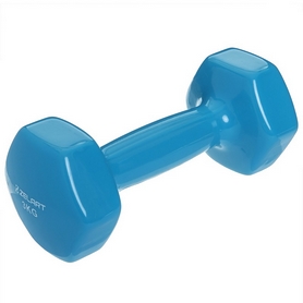 Гантель для фитнеса виниловая Zelart голубая, 3 кг (TA-2777-3_CYAN)