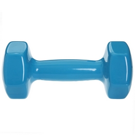 Гантель для фитнеса виниловая Zelart голубая, 3 кг (TA-2777-3_CYAN) - Фото №2