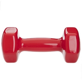Гантель для фитнеса виниловая Zelart красная, 3 кг (TA-2777-3_RED) - Фото №2