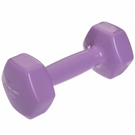 Гантель для фитнеса виниловая Zelart фиолетовая, 3 кг (TA-2777-3_VIO)