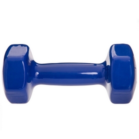 Гантель для фитнеса виниловая Zelart синяя, 3 кг (TA-2777-3_BL) - Фото №2