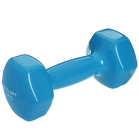 Распродажа*! Гантель для фитнеса виниловая Zelart голубая, 4 кг (TA-2777-4_CYAN)