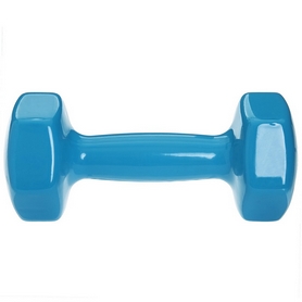 Распродажа*! Гантель для фитнеса виниловая Zelart голубая, 4 кг (TA-2777-4_CYAN) - Фото №2