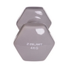 Гантель для фитнеса виниловая Zelart серая, 4 кг (TA-2777-4_GR) - Фото №3