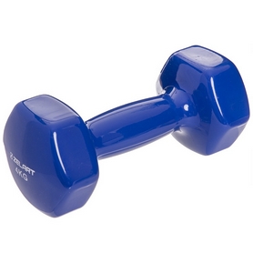 Гантель для фитнеса виниловая Zelart синяя, 4 кг (TA-2777-4_BL)