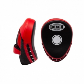 Лапы боксерские гнутые кожвинил Boxer черно-красные, 0,8 мм (2013-01R) - Фото №2