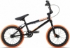 Велосипед BMX Stolen AGENT 14.60" 2021 BLACK W/ DARK NEON ORANGE TIRES (SKD-36-35)