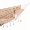 Гамак подвесной с бахромой и подушками Springos XXL бежевый, 200 x 150 см (HM020) - Фото №8