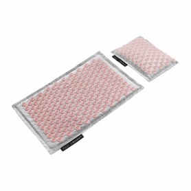 Килимок акупунктурний з подушкою (Аплікатор Кузнєцова) 4FIZJO Eco Mat Grey/Pink, 68 x 42 см (4FJ0228) - Фото №10