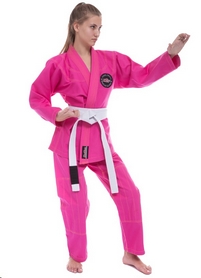 Кимоно для джиу-джитсу женское Hard Touch розовое (JJSL)
