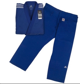 Кимоно для дзюдо Champion 2 IJF Slim Fit синее с белыми полосами - Фото №9