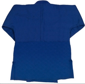 Кимоно для дзюдо Adidas Champion 2 IJF синее с белыми полосами - Фото №4