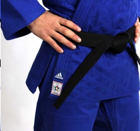 Кимоно для дзюдо Adidas Champion 2 IJF синее с белыми полосами - Фото №6