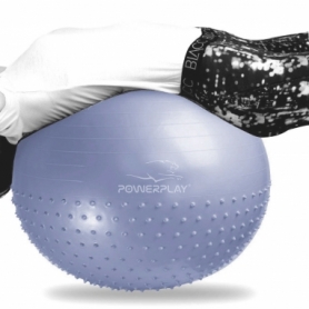 М'яч для фітнесу (фітбол) напівмасажний PowerPlay 4003 Sky Blue, 75 см (PP_4003_75_Sky_Blue) - Фото №2