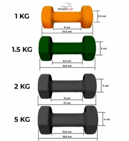 Гантель для фітнесу вінілова PowerPlay 4125, 5 кг (PP_4125_5kg) - Фото №3