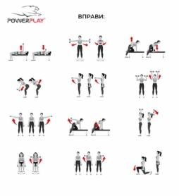 Гантель для фітнесу вінілова PowerPlay 4125, 5 кг (PP_4125_5kg) - Фото №5