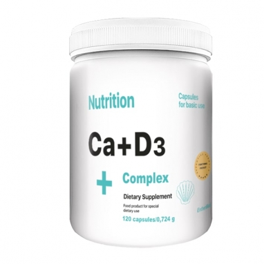 Минерально-витаминный комплекс Кальций+Д3 EntherMeal Ca+D3 Complex, 120 капсул (ABPR121)