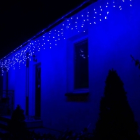 Гирлянда бахрома уличная (наружная) Springos LED Blue, 8 м (200) (CL0202) - Фото №2