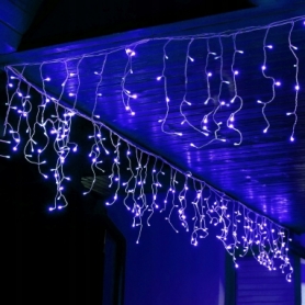 Гирлянда бахрома уличная (наружная) Springos LED Blue, 8 м (200) (CL0202) - Фото №5