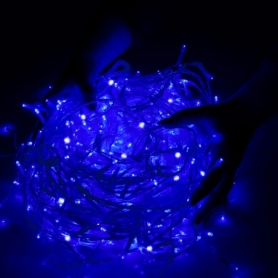 Гирлянда бахрома уличная (наружная) Springos LED + Flash Blue, 12 м (300) (CL0318) - Фото №4