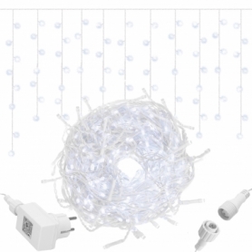 Гирлянда бахрома уличная (наружная) Springos LED + Flash Cold White, 20 м (500) (CL0516) - Фото №8
