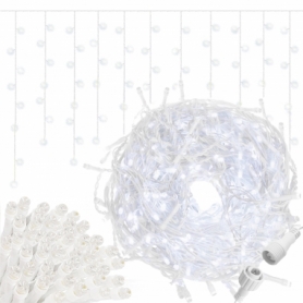 Гирлянда бахрома уличная (наружная) Springos LED + Flash Cold White, 20 м (500) (CL0516) - Фото №10