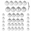 Набор елочных шаров Springos d=8, 7, 6, 5, 3 см серебристый, 37 шт (CA0144) - Фото №5