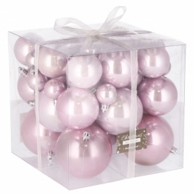 Набор елочных шаров Springos d=8, 7, 6, 5, 3 см розовый, 37 шт (CA0145) - Фото №8