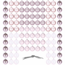 Набор елочных шаров Springos d=6 см розовый, 100 шт (CA0167) - Фото №8